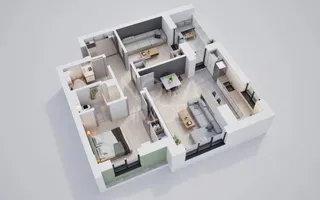 Apartament 3 camere, etaj intermediar, ansamblu nou Calea Surii Mici - Poză 11