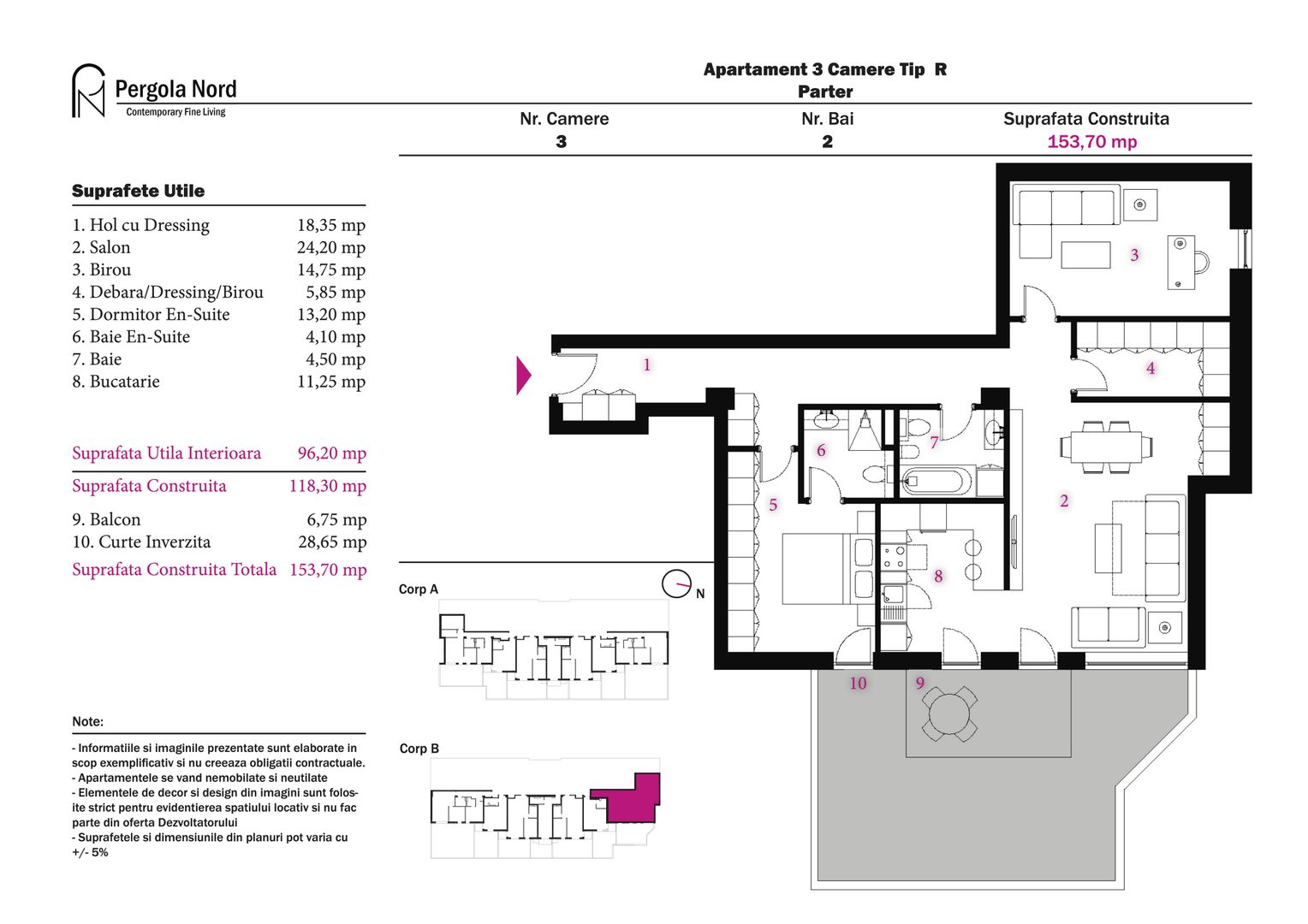 Apartament Tip R, parter - Poză 2