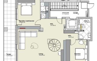 Penthouse de lux 150 mp utili + 200 mp terasa + 2 parcari subterane - Schiță 16