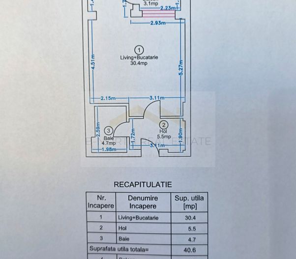 Studio nou în Ivory Residence Pipera | 43,7 mp | Ideal pentru investiție - Schiță 7