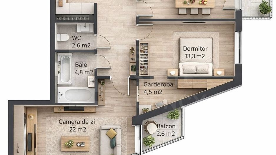 Vânzare, apartament, 2 camere, Strada Basarabia, Ialoveni - Poză 11