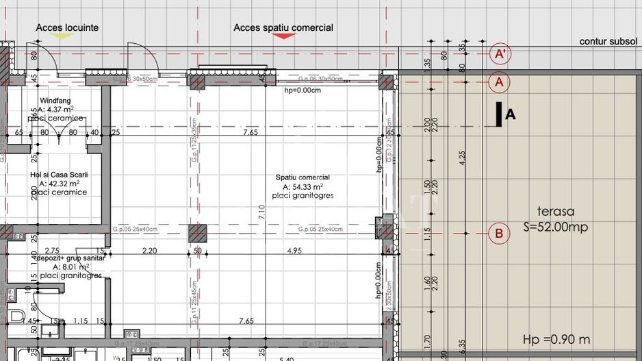 Spațiu comercial cu terasă open space cartier Borhanci - Schiță 9