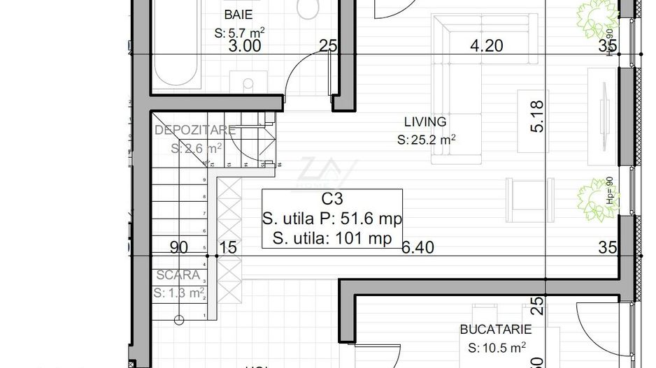 Locatie excelenta - langa Musicescu. 3 dormitoare. 2 locuri parcare. - Poză 19