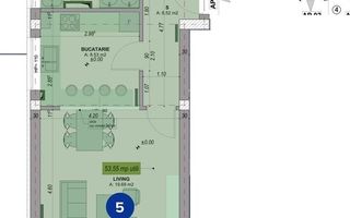 Apartament cu 2 camere, spatios si mobilat, Sibiu - Schiță 15