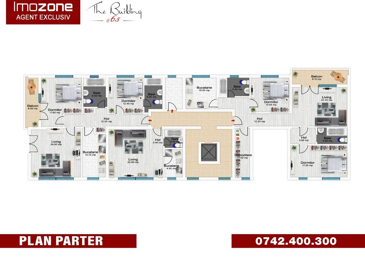 Apartament 3 Camere, Etaj 2, Decomandat, 92 mp Utili, Str. Oboga, Militari - Poză 17
