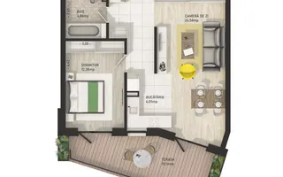 Apartament cu 2 camere și terasă de 15 mp | The Nest - Poză 20