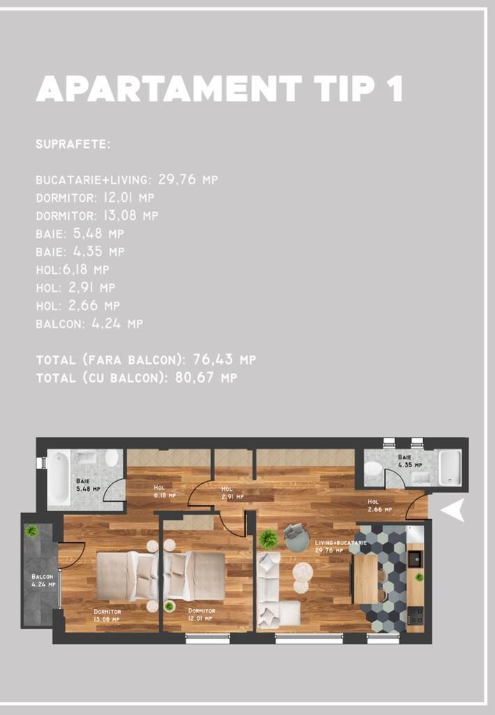 3cam.dec+parcare,buc.desch/inchisa-2bai/centru Popesti-Leordeni - Poză 4