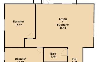 Apartament 3 Camere | 2 Bai | Intermediar | Semifinisat  Zona VIVO BMW - Schiță 5