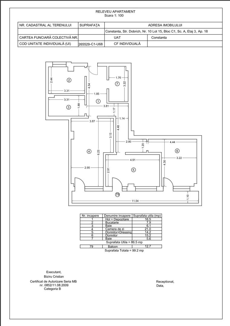 Tomis Nord/Carrefour - Vanzare apartament cu 3 camere, bloc nou. - Poză 24