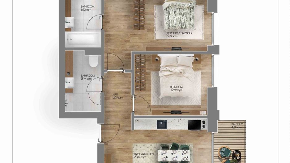 3 camere | Amber Forest | Tunari | Pipera | Otopeni Parcare - Poză 19