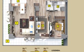 Apartament 3 camere Tip A1 1 - Schiță 8