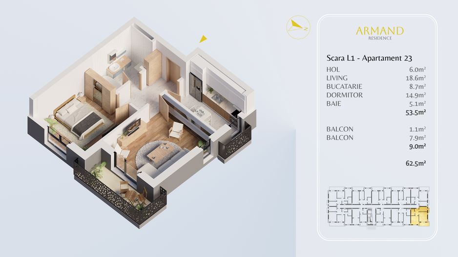 2 camere decomandat finalizat Titan Pallady Metrou Nicolae Teclu - Schiță 7