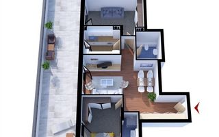 Apartament cu terasa spectaculoasa si 2 parcari subterane- zona Sopor! - Schiță 10