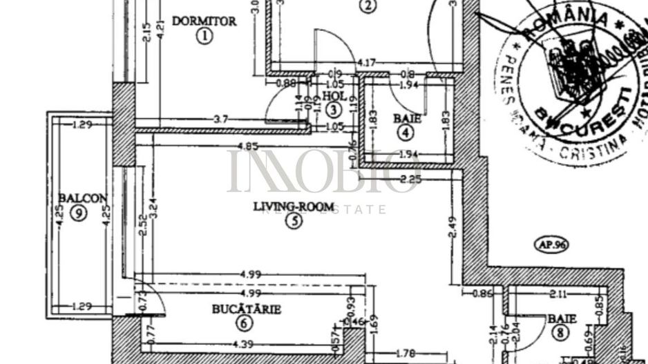 Apartament 3 camere 80mp | Cotroceni Metrocity Academiei + Parcare - Schiță 2