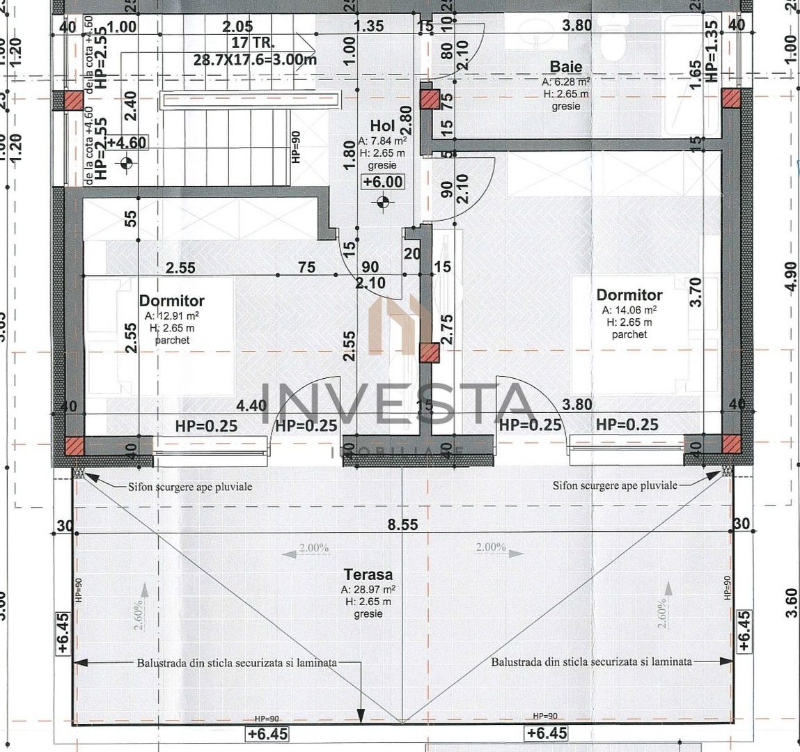 Apartament in vila! 4 camere 109 mp utili + 29 mp terasa! - Schiță 4