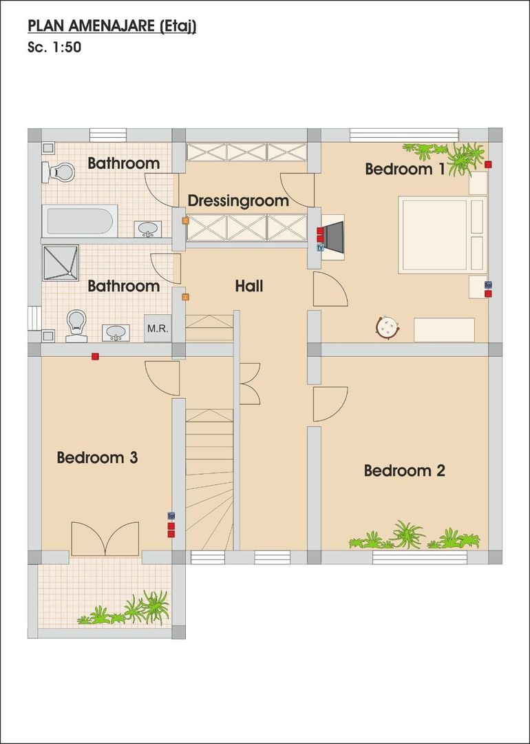 Vilă Individuală de Închiriat – Cartier Azur, 5 Camere, Terasă cu Jacuzzi, Curte 400 mp - Poză 11