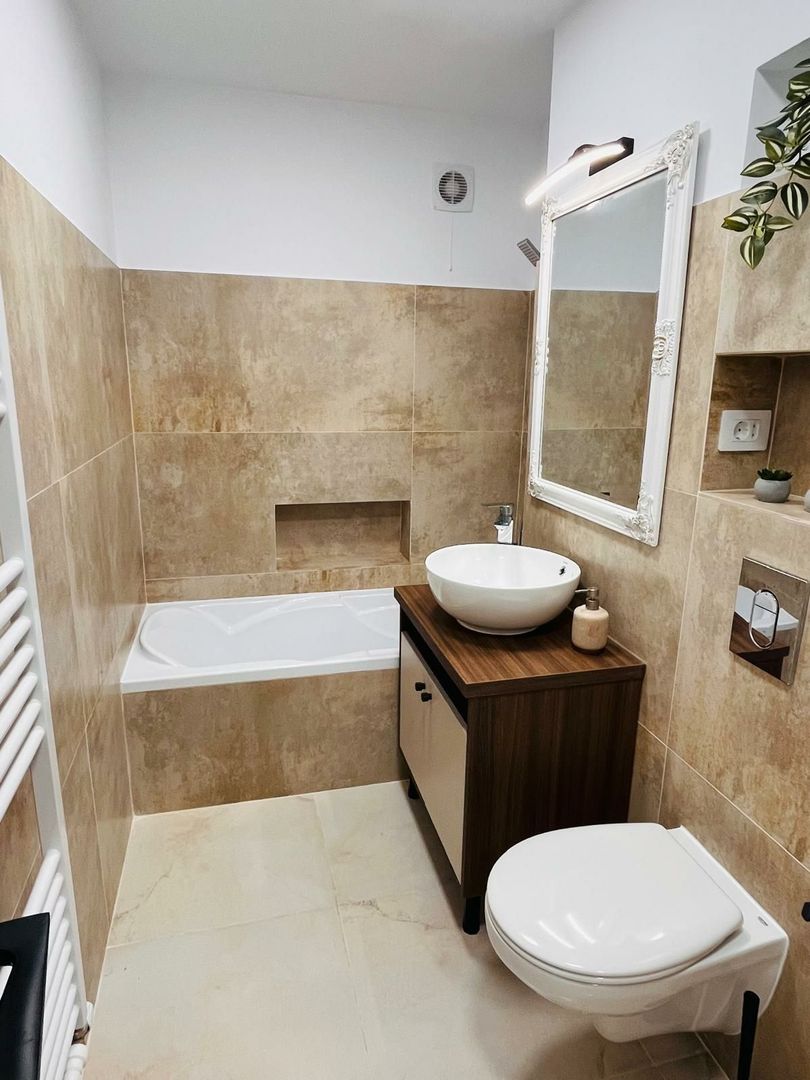 3 camere etaj 2, Tiglina 1, renovat, complet mobilat - Poză 5