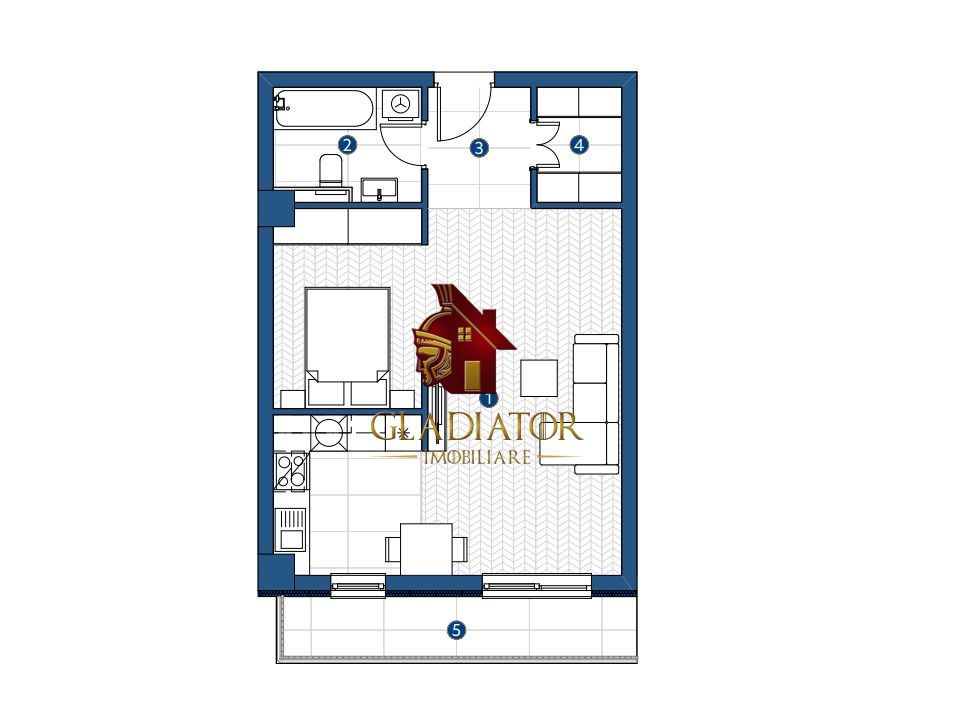 Apartament 1 camera, bloc nou, 51 mp fara comision, Dealul Galata - Poză 5