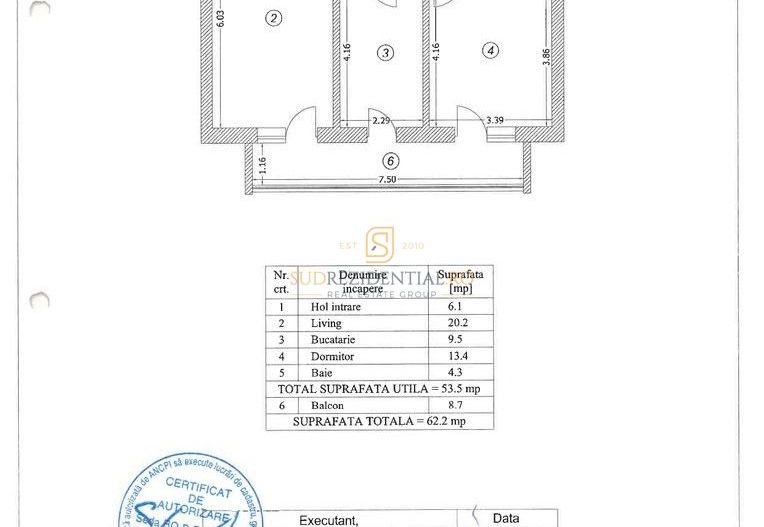 De inchiriat 2 camere, The Grand Kristal, mobilat si utilat | Sector 4 - Schiță 7