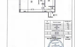Apartament 2 camere | 2 balcoane | Lift | Parcare | D.Stanca - Schiță 11
