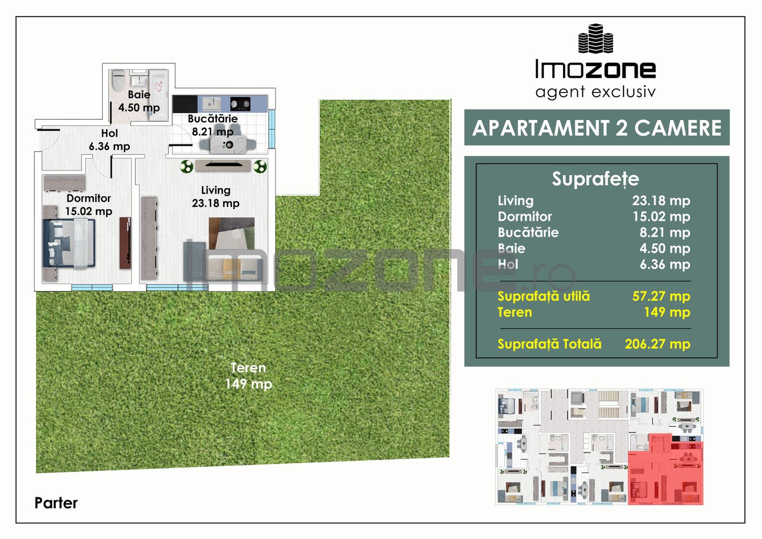Apartament cu 2 Camere si 150 mp Curte Amenajata, la 5 minute de Metrou - Poză 1