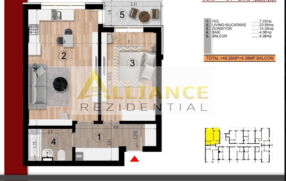 2 CAMERE | 53,66 MP | CAMPUS SCOLAR 650M | METROU 15 MIN | 99.500€ - Poză 10
