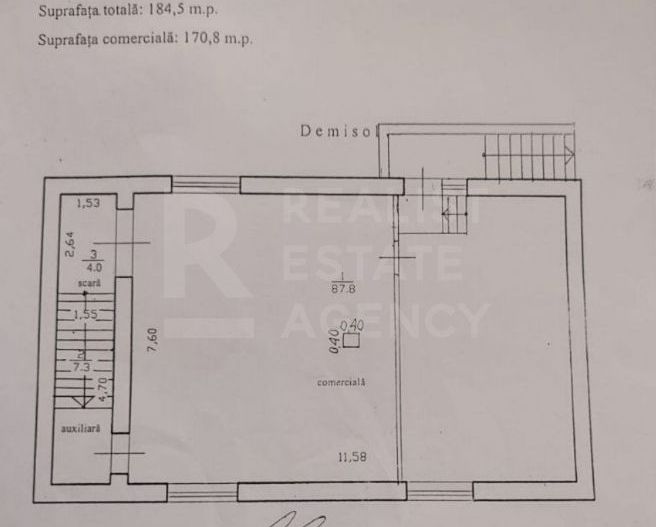 Chirie, spațiu comercial, 185 mp, str. Albisoara, sectorul Râșcani - Poză 21
