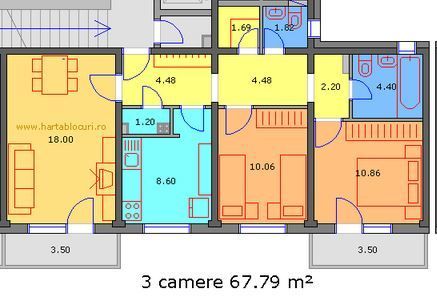 De Vanzare Apartament 3 Camere, Piata Rahova - Sebastian - Poză 20