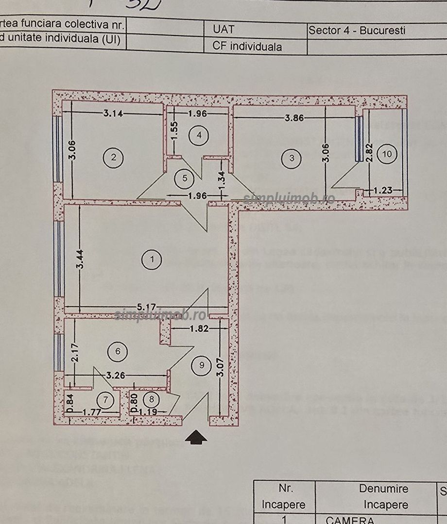 3 Camere Spatios Parcare Resita Huedin - Schiță 12