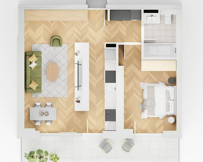 apartament 2 camera lakefield B5 - Schiță 1