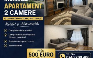 Inchiriez apartament 2 camere Royal Town Copou - Poză 1