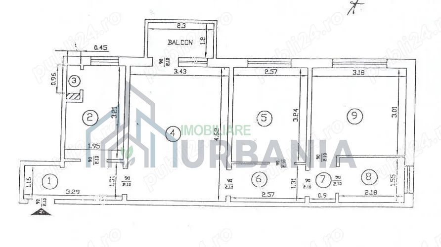 Apartament 3 camere SD, et. 2, Zimbru, mobilat și utilat, locuibil (#) - Poză 9