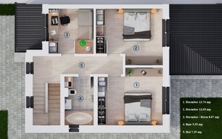 Duplex modern cu 4 camere, 102 mp – oază de liniște aproape de orașul Sibiu - Poză 4