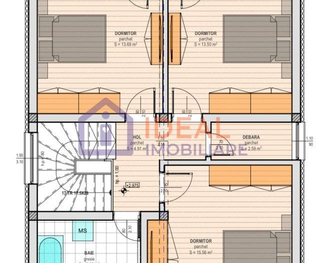 Casă premium D+P+E | Mobilată complet | Teren 634 mp | Cisnadioara - Schiță 17