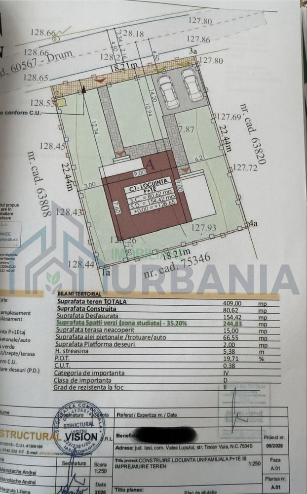 Teren cu proiect și autorizație de construcție, Valea Lupului - Poză 1