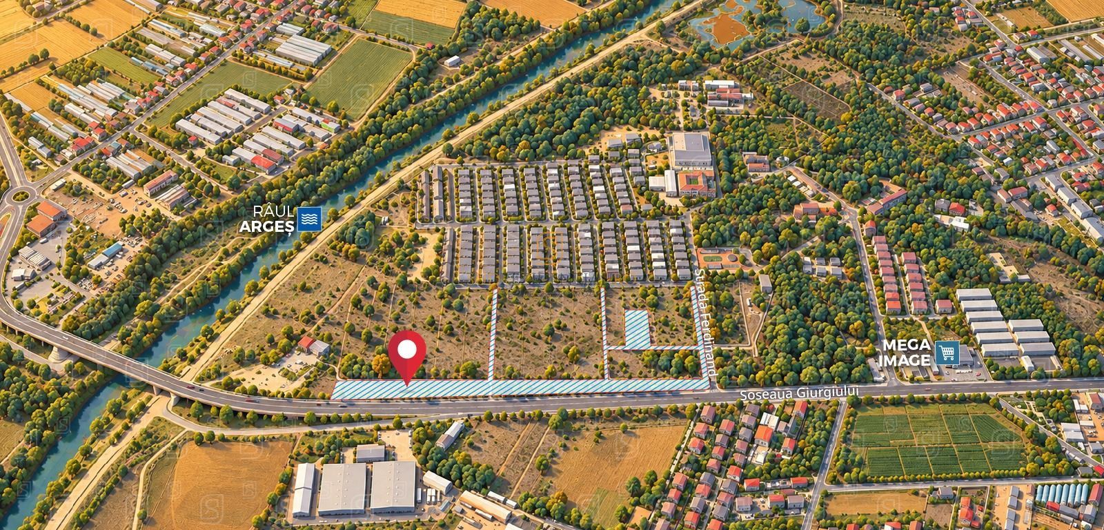Teren Intravilan 37.150 mp, deschidere 628 ml la DN5, 1 Decembrie - Poză 3