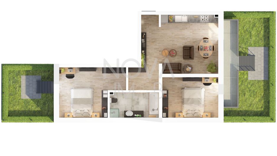Apartament 3 camere cu gradina de 46 mp,, Str. Doamna Stanca - Poză 8