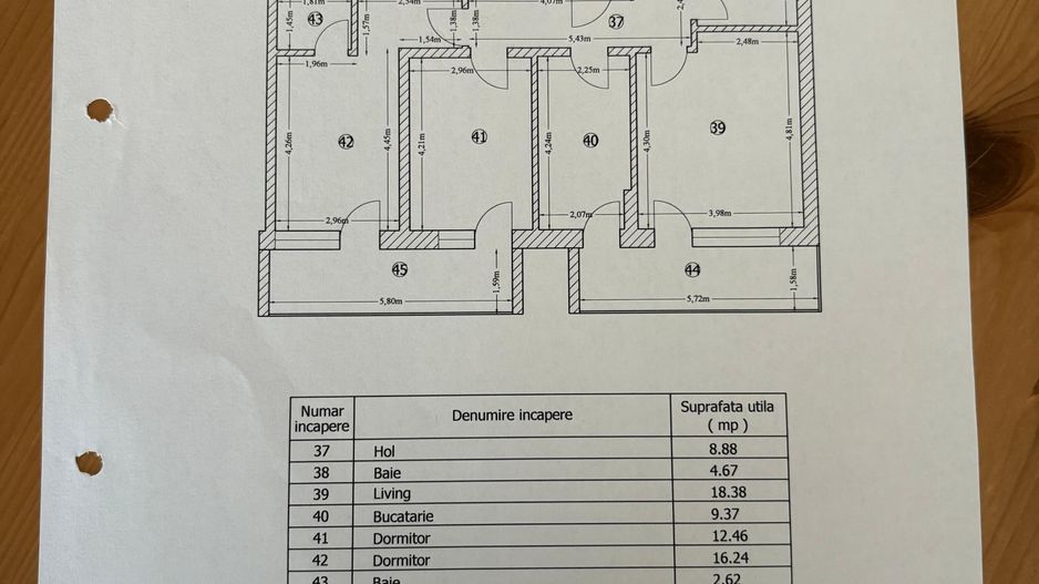 Ambasador Residence | 3 camere x 3 balcoane |  Mobilat - Schiță 17