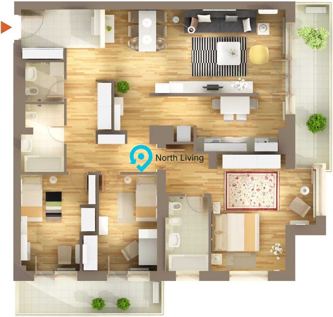 4 Camere | 118 mp | Aleea Privighetorilor -Baneasa | - Poză 3
