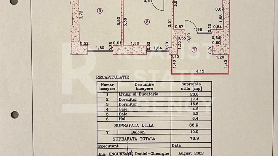 Apartament 3 Camere | Cortina North | Pipera | Loc de parcare - Schiță 24