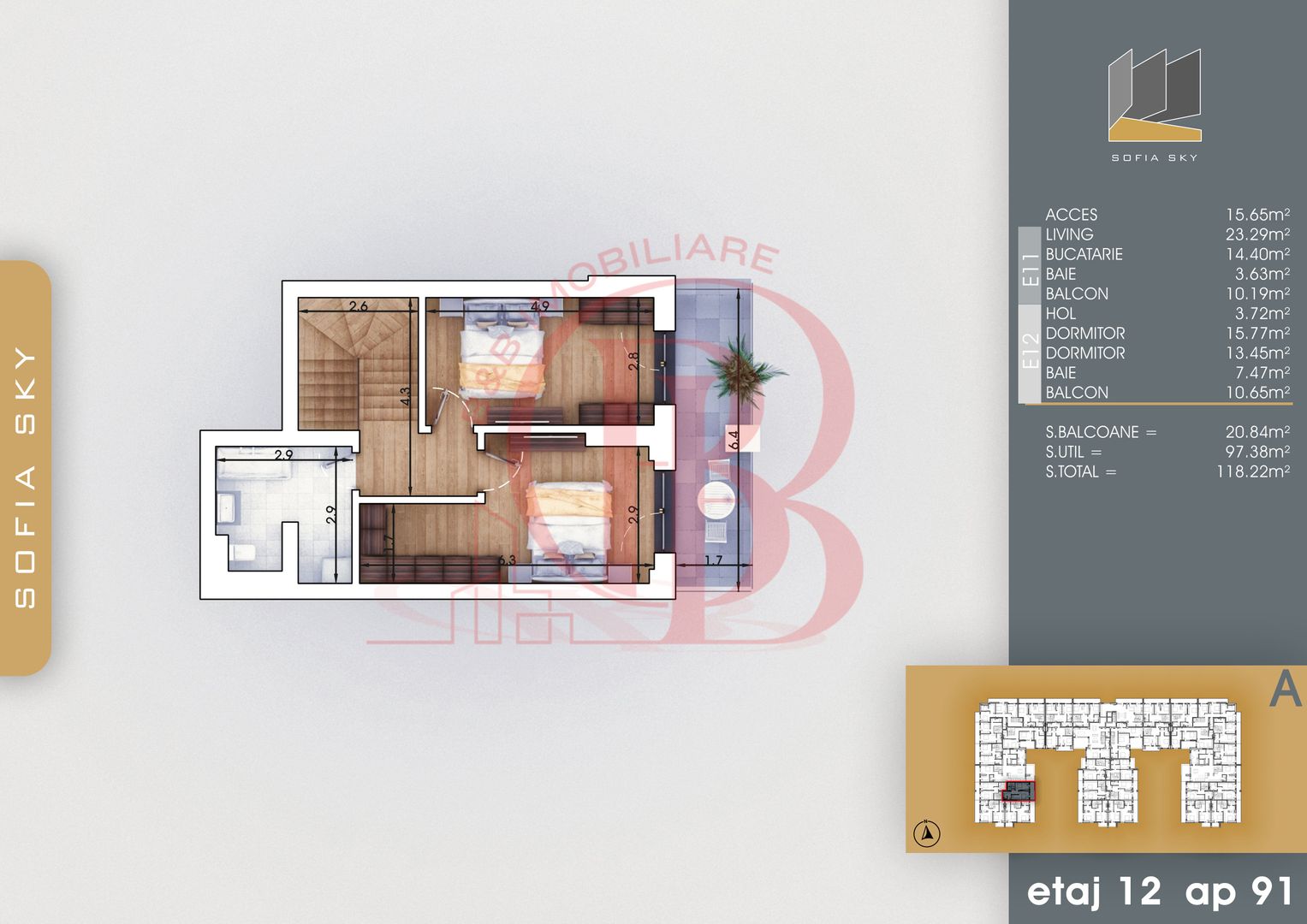 Duplex 3 camere Mutare Rapida Theodor Pallady 7 min Metrou - Schiță 5