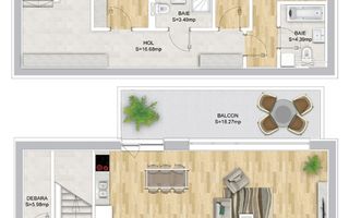 Apartament 4 camere tip duplex, 3 bai + parcare - 1 Mai / Domenii - Poză 15