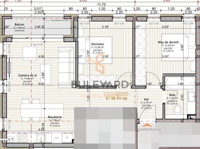 Apartament cu 3 camere/59 mp/parcare/zona Porii! - Poză 5