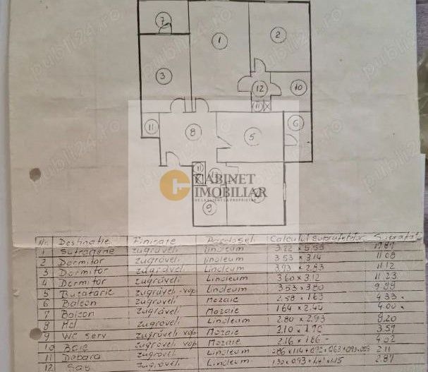 4 Camere - 90MP | Etaj Intermediar | 1982 | Creditabil | M Crangasi - Schiță 5