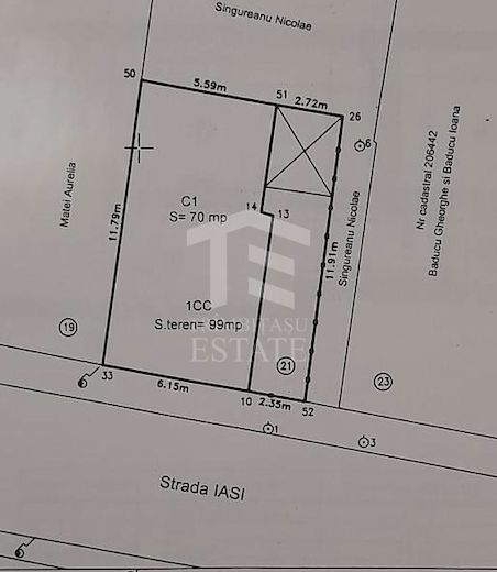Casa 3 camere de Vânzare | Strada Iași 21 | Comision 0% - Schiță 15