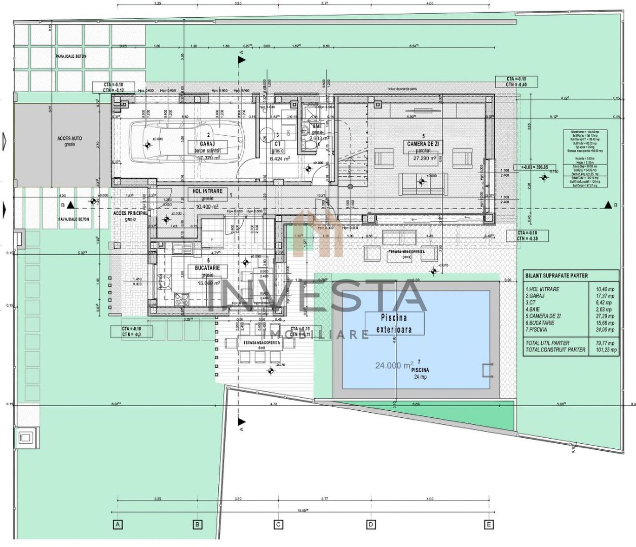 Casa individuala nZEB cu piscina, 501 mp teren, 160mp utili, Sanicoara - Schiță 21