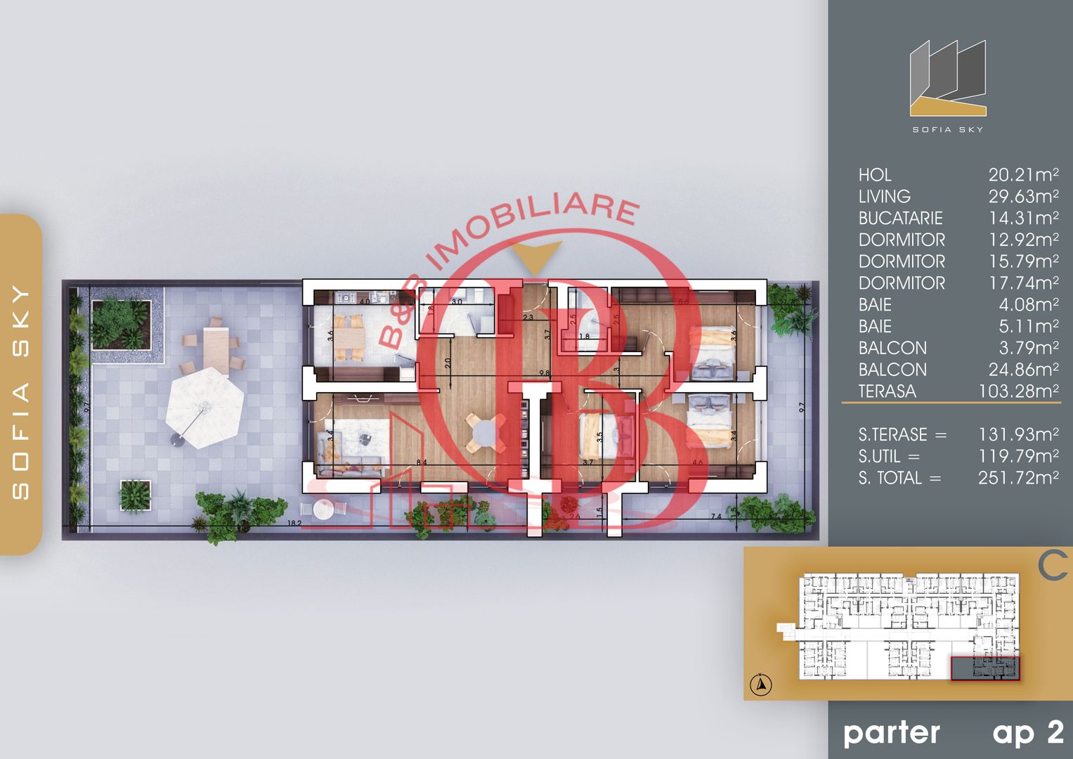 4 camere cu 2 terase mari Bucatarie 14mp la 7min Metrou - Schiță 10