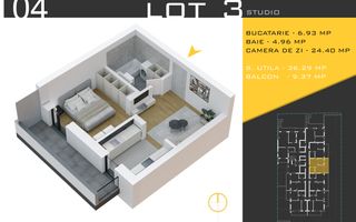 2 camere  Titan Pallady  Metrou Nicolae Teclu - Schiță 6