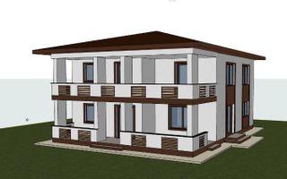 Proiect Casa 5 camere+garaj la rosu 44 mp-teren 553mp-Holboca - Poză 1