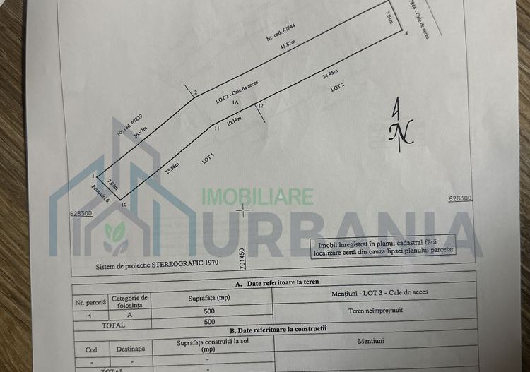 Teren intravilan, sat Vladiceni 1135 mp - Poză 2
